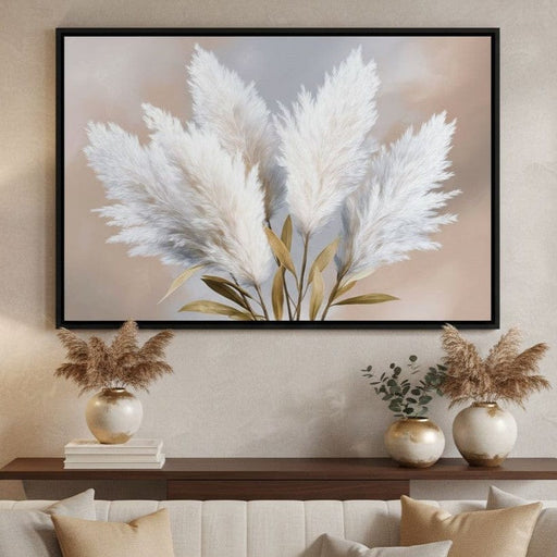 Soft Pampas Feathers Bouquet Canvas Print