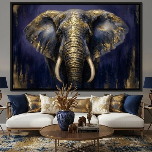 Regal Gold Elephant Majesty Canvas Print