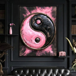 Vibrant Duality Colliding With Dark Intent - room mockup 1