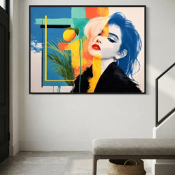 Vivid Citrus Pop Portrait Muse - entry hall mockup