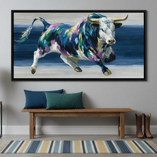 Charging Spectrum Bull Energy Canvas Print