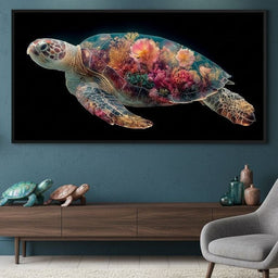 Floral Reef Sea Turtle Glow