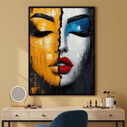 Dual Tones Modern Portrait Face