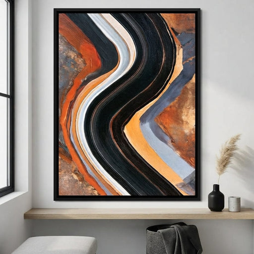 Where Liquid Stone Meets Metal Canvas Print