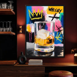 Whiskey Crown Pop Graffiti Scene - room mockup 3