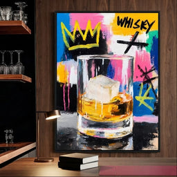 Whiskey Crown Pop Graffiti Scene - room mockup 5