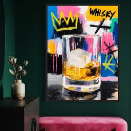 Whiskey Crown Pop Graffiti Scene - room mockup 8