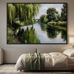 Willow Reflections Along Riverbank - room mockup 2