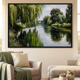Willow Reflections Along Riverbank - room mockup 7