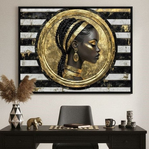 Golden Regal Afro Majesty Canvas Print