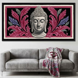 Peaceful Buddha Floral Tranquil Zen