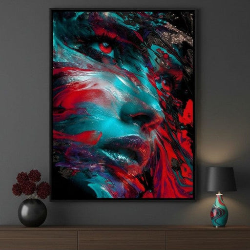 Luminous Inferno Portrait Vision Canvas Print