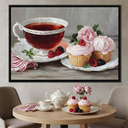 Tea Time Cupcakes and Berries