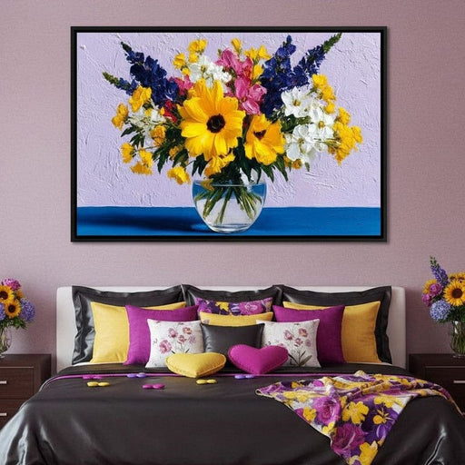 Sunlit Meadow Bouquet Vase Canvas Print