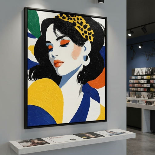 Vivid Leopard Headband Muse Canvas Print