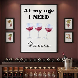 Aged To Perfection Wine Joke Poster