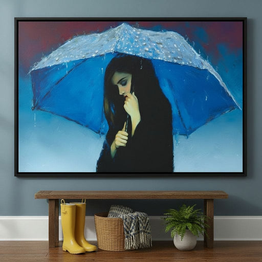 Rainbound Reverie Blue Shelter Canvas Print