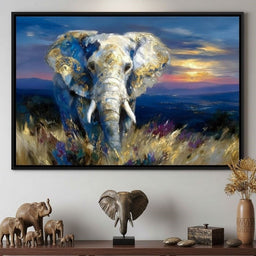 Gilded Blue Elephant Dawn - Neal Hackett