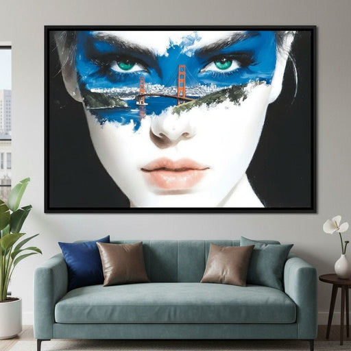 Golden Gate Dreams Eye Portrait Canvas Print