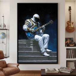 Celestial Guitarist on Lunar Steps