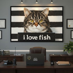Tabby Cat Inmate Love Fish