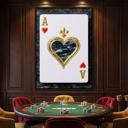 Gilded Heart Ace Royale Canvas Print