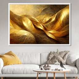 Abstract Golden Swirl - NicheCanvas