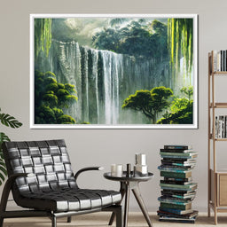Waterfall in the Jungle - NicheCanvas