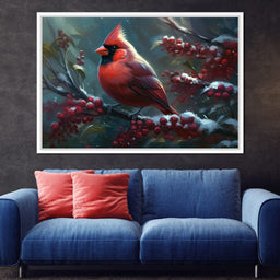 Winter Cardinal - Neal Hackett - NicheCanvas