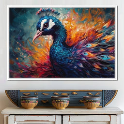 Vibrant Peacock - NicheCanvas