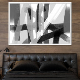 Black & White Lines v3 - Andy Brackpool - NicheCanvas