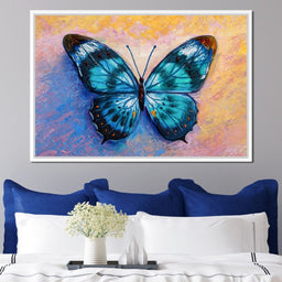 Light Blue Butterfly - NicheCanvas