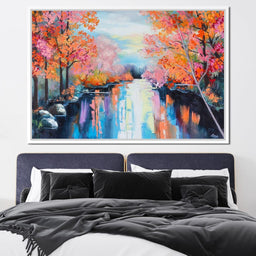 Autumn Stream Pastel - NicheCanvas