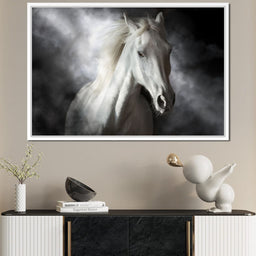 White Stallion - NicheCanvas
