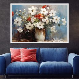 White & Red Flowers - Wildrose Creations - NicheCanvas