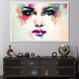 Watercolor Abstract Woman Portrait - NicheCanvas