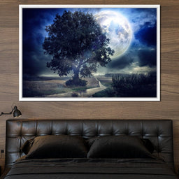 Giant Moon Summer Night - NicheCanvas