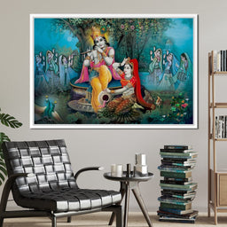 Radha & Krishna Love Tree - NicheCanvas
