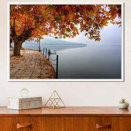 Lakeshore by Fall - NicheCanvas