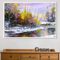 Winter Stream - NicheCanvas