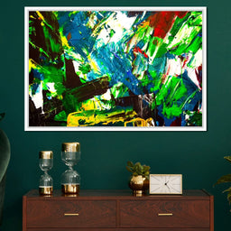 Abstract Emerald Splash - NicheCanvas
