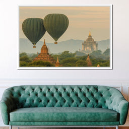 Hot Air Balloon over The Ancient Temples of Bagan - NicheCanvas
