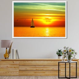 Sailing Boat Sunset - NicheCanvas