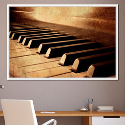 Vintage Piano Keys - NicheCanvas