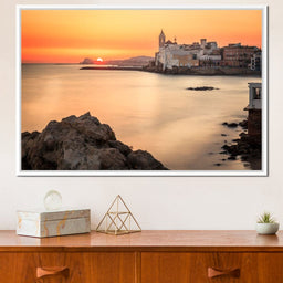 Sunset over Sitges - NicheCanvas