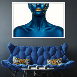 Blue Body Paint - NicheCanvas