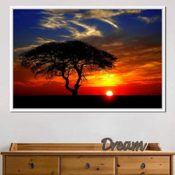African Landscape Sunset - NicheCanvas