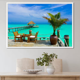 Coffee on the Beach - NicheCanvas