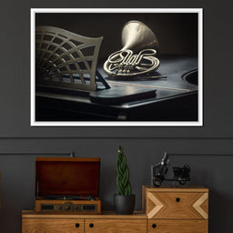 French Horn on the Grand Piano - NicheCanvas