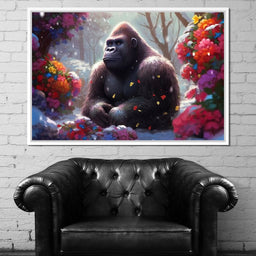 Winter Gorilla - Neal Hackett - NicheCanvas